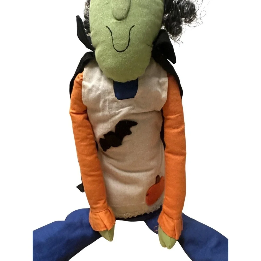 Vintage RARE 1998 Halloween Shelf Sitter WITCH Bean Bag‎ Bottom 32 Inches Long